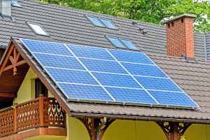 roof with solar panels